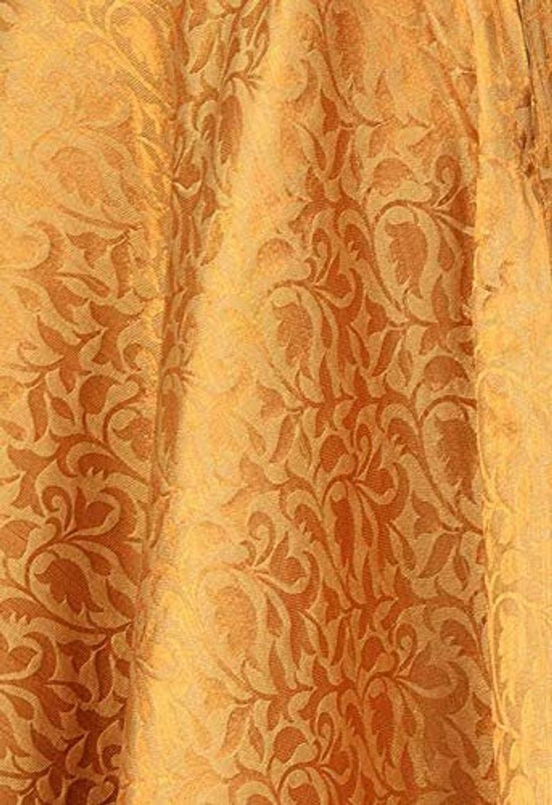 Golden Brocade Silk Skirt, Ethnic Lehenga, Indian Long Skirt, Bollywood Skirt, Dance Skirt, Designer Skirts ,Wedding Dresses,