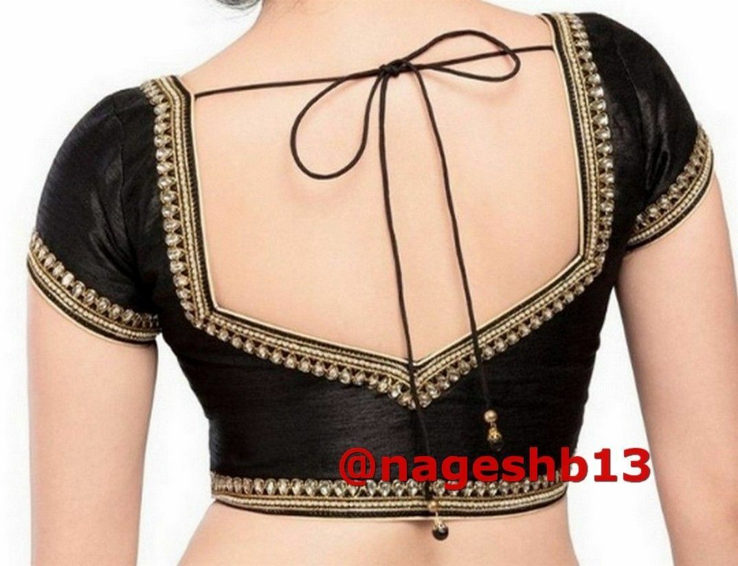 Designer Black Kundan Work Saree Blouse, Dupion Silk Saree Blouse, Readymade Saree Blouse, Designer Sari Blouse, Saree Blouse Traditional Indian Saree Blouse, Indian Blouse