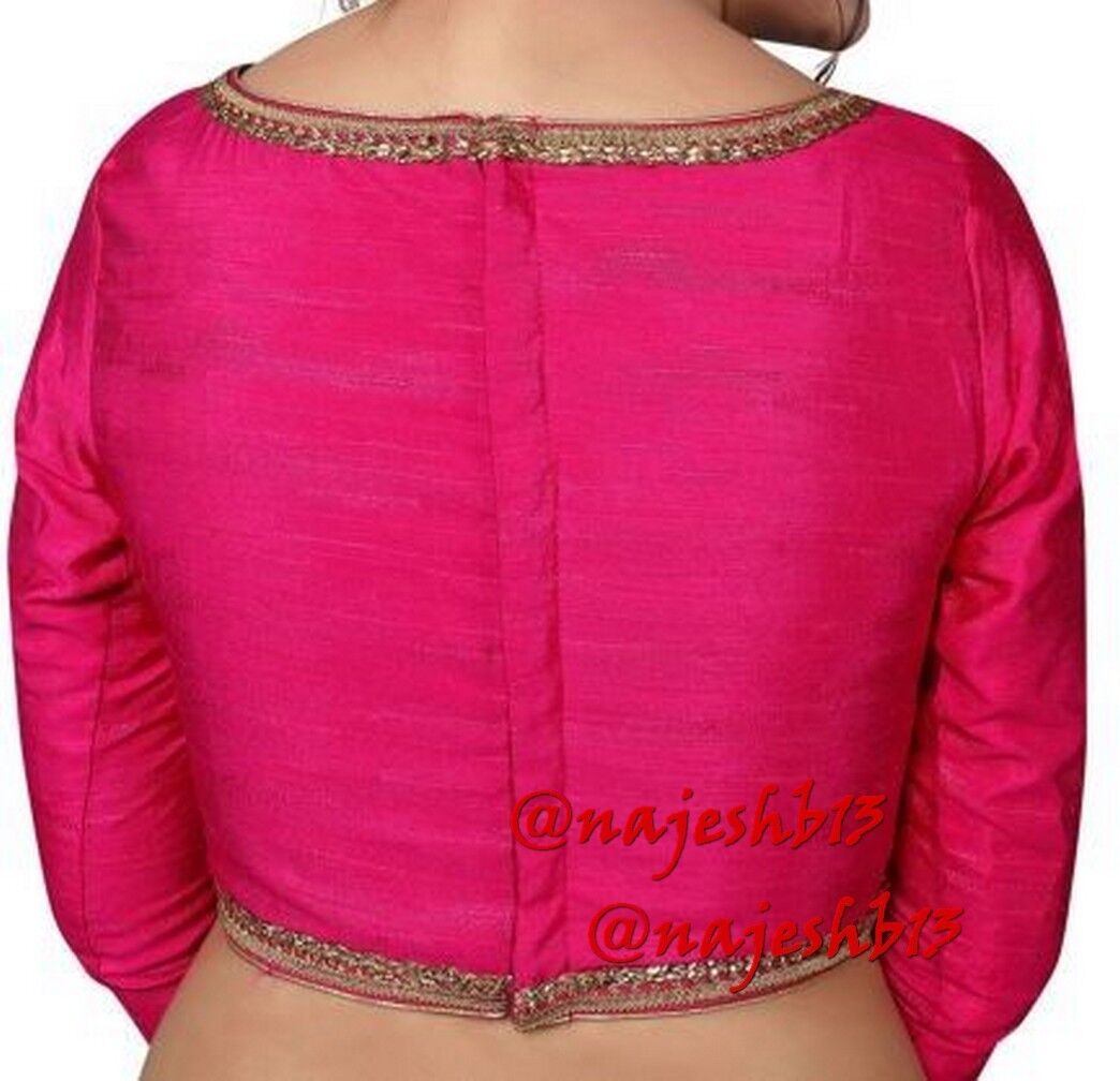 Designer Pink Long Sleeve Saree Blouse, Dupion Silk Saree Blouse, Readymade Saree Blouse, Designer Sari Blouse, Saree Blouse Traditional Indian Saree Blouse, Indian Blouse