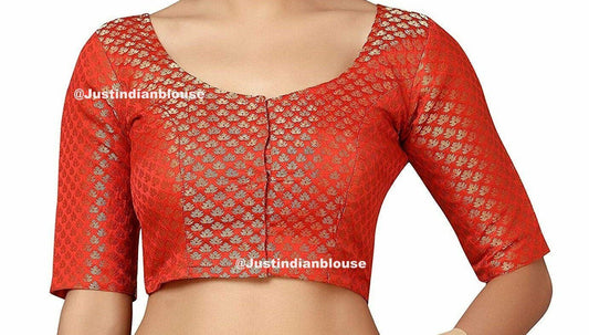 Red Saree Blouse, Chanderi Silk Saree Blouse, Readymade Saree Blouse, Readymade Sari Blouse, Saree Blouse Traditional Indian Saree Blouse, Indian Blouse