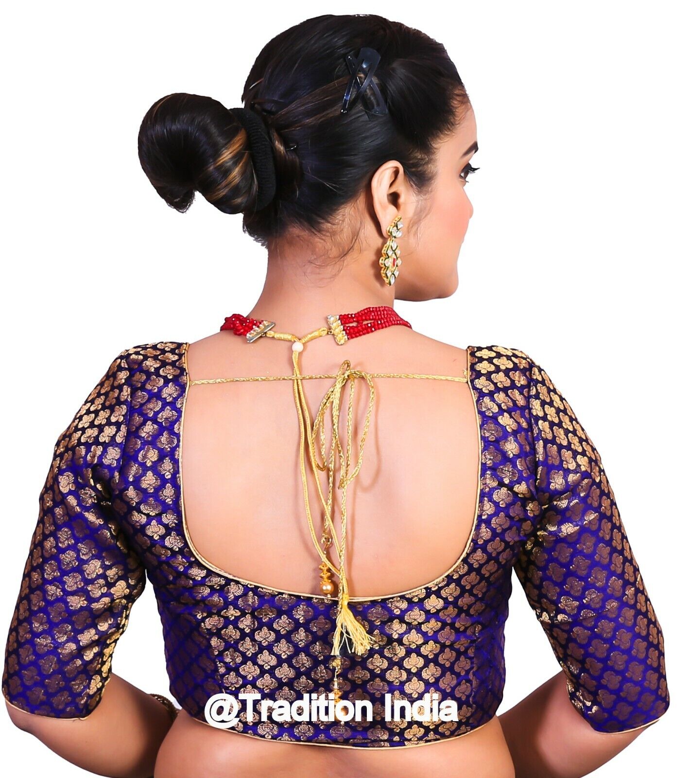 Readymade Saree Blouse, Indian Saree Blouse, Readymade Navy Blue Sari Blouse, Saree Blouse Traditional Indian Saree Blouse, Ready To Wear Blouse, Indian Blouse