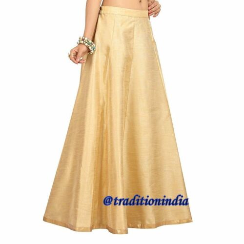 Golden Dupion Silk Lehanga, Indian Long Skirt, Bollywood Skirt, Dance Skirt, Designer Skirts ,Wedding Dresses,