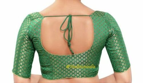 Readymade Green Saree Blouse, Chanderi Silk Saree Blouse, Ready To Wear Saree Blouse, Designer Sari Blouse, Saree Blouse Traditional Indian Saree Blouse, Indian Blouse