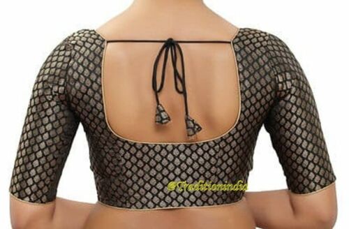 Black Saree Blouse, Chanderi Silk Saree Blouse, Ready To Wear Saree Blouse, Designer Sari Blouse, Saree Blouse Traditional Indian Saree Blouse, Indian Blouse