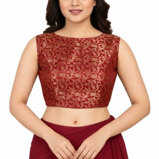 Saree blouse front view on model, Etsy design 1218545970