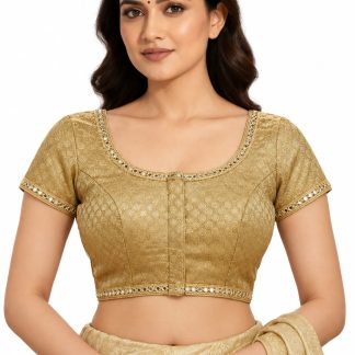 Saree blouse front view on model, Etsy design 1222804717