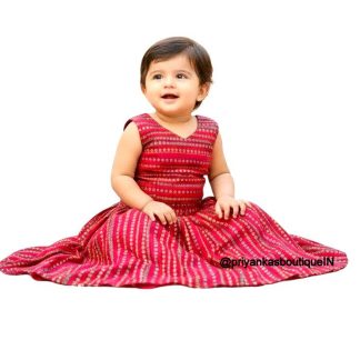 Girls Hot Pink Lehenga Choli, Kids Festive Dress, Indian Ethnic Wear